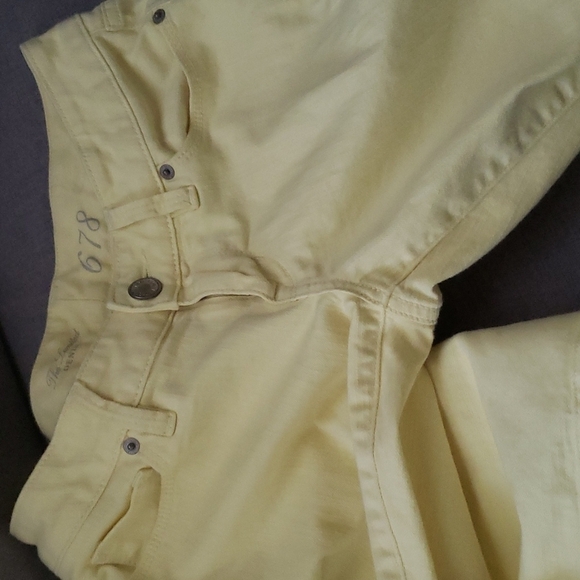 The Limited demin 678 jeans women's size  4 yellow 6" zip ankle - Picture 8 of 16